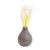 15cm White Bunny Tail Stem Artificial Plant In Grey Ceramic Vase -Outdoor Garden 15cm white bunny tail stem artificial plant in grey ceramic vase5010795682683 01c bq