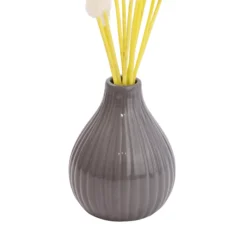 Front Page -Outdoor Garden 15cm white bunny tail stem artificial plant in grey ceramic vase5010795682683 02c bq