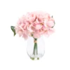 17cm Pink Hydrangeas Artificial Plant In Clear Glass Vase -Outdoor Garden 17cm pink hydrangeas artificial plant in clear glass vase5010795682645 01c bq
