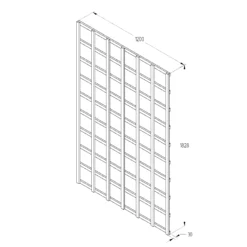 6ft Pine Trellis Panel, Pack Of 4 (W)120cm X (H)183cm -Outdoor Garden 6ft pine trellis panel pack of 4 w 120cm x h 183cm5013053173343 18bq
