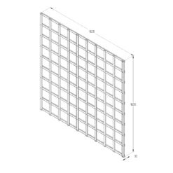 6ft Pine Trellis Panel, Pack Of 4 (W)183cm X (H)183cm -Outdoor Garden 6ft pine trellis panel pack of 4 w 183cm x h 183cm5013053173374 18bq