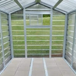 Adman Steel Sheds Multigrow 8x6.1 Greenhouse With Adjustable Vent -Outdoor Garden adman steel sheds multigrow 8x6 1 greenhouse with adjustable vent5391538910349 36c bq