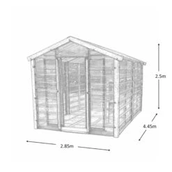 Adman Steel Sheds Multigrow 9.4x14.7 Greenhouse With Adjustable Vent -Outdoor Garden adman steel sheds multigrow 9 4x14 7 greenhouse with adjustable vent5391538910400 01t bq