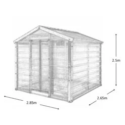 Adman Steel Sheds Multigrow 9.4x8.8 Greenhouse With Adjustable Vent -Outdoor Garden adman steel sheds multigrow 9 4x8 8 greenhouse with adjustable vent5391538910387 01t bq