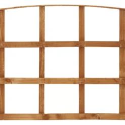 Arched Pine Trellis Panel (W)183cm X (H)57cm -Outdoor Garden arched pine trellis panel w 183cm x h 57cm3663602430643 03bq