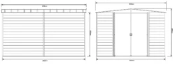 Arrow Woodvale 12x10 Apex Coffee Metal Shed -Outdoor Garden arrow woodvale 12x10 apex coffee metal shed5013856015246 03t BQ
