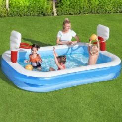 Bestway Bestway® Plain ABS Plastic & PVC Family Fun Pool (W) 1.68m X (L) 2.51m -Outdoor Garden bestway bestway plain abs plastic pvc family fun pool w 1 68m x l 2 51m6942138914153 01i