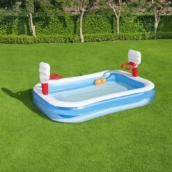 Bestway Bestway® Plain ABS Plastic & PVC Family Fun Pool (W) 1.68m X (L) 2.51m -Outdoor Garden bestway bestway plain abs plastic pvc family fun pool w 1 68m x l 2 51m6942138914153 02i