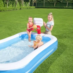Bestway Bestway® Plain ABS Plastic & PVC Family Fun Pool (W) 1.68m X (L) 2.51m -Outdoor Garden bestway bestway plain abs plastic pvc family fun pool w 1 68m x l 2 51m6942138914153 05c