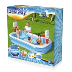 Bestway Bestway® Plain ABS Plastic & PVC Family Fun Pool (W) 1.68m X (L) 2.51m -Outdoor Garden bestway bestway plain abs plastic pvc family fun pool w 1 68m x l 2 51m6942138914153 08c
