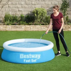 Bestway Fast Set™ Plain ABS Plastic & PVC Family Lounge Pool (W) 1.83m X (L) 1.83m -Outdoor Garden bestway fast set plain abs plastic pvc family lounge pool w 1 83m x l 1 83m6942138967630 03i