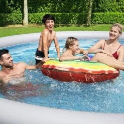 Bestway Fast Set Polyvinyl Chloride (PVC) Family Fun Pool (W) 3.96m X (L) 3.96m -Outdoor Garden bestway fast set polyvinyl chloride pvc family fun pool w 3 96m x l 3 96m6942138968316 03i bq