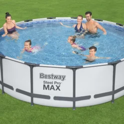Bestway Fast Set Polyvinyl Chloride (PVC) Pool (W) 4.57m X (L) 4.57m -Outdoor Garden bestway fast set polyvinyl chloride pvc pool w 4 57m x l 4 57m6942138982589 02i bq