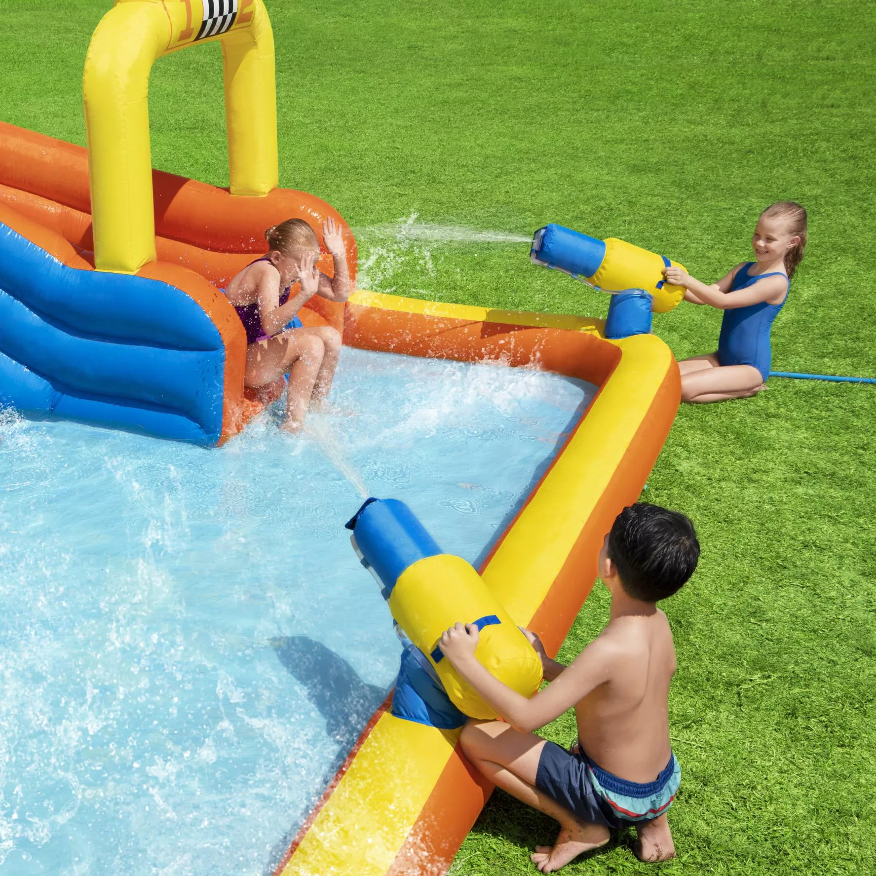 Bestway Multicolour Rectangular Super Speedway Water Park 9 Bestway Multicolour Rectangular Super Speedway Water Park - Image 7