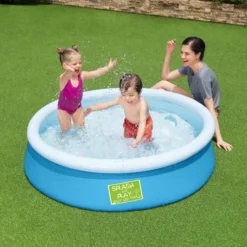 Bestway My First Fast Set Polyester (PES) & PVC Family Swimming Pool (W) 0.6m X (L) 0.6m -Outdoor Garden bestway my first fast set polyester pes pvc family swimming pool w 0 6m x l 0 6m6942138974980 02i bq