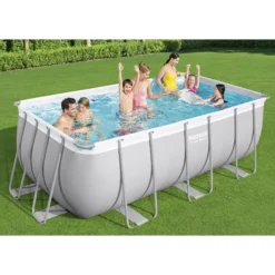 Bestway Power Steel Metal & Plastic Pool (W) 2.01m X (L) 4.12m -Outdoor Garden bestway power steel metal plastic pool w 2 01m x l 4 12m6942138986457 01i bq