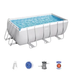 Bestway Power Steel Metal & Plastic Pool (W) 2.01m X (L) 4.12m -Outdoor Garden bestway power steel metal plastic pool w 2 01m x l 4 12m6942138986457 36c bq