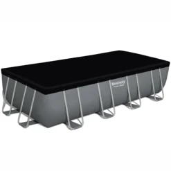 Bestway Power Steel® Plain Polyvinyl Chloride (PVC) & Steel Pool (W) 2.74m X (L) 5.49m -Outdoor Garden bestway power steel plain polyvinyl chloride pvc steel pool w 2 74m x l 5 49m6942138987157 21c