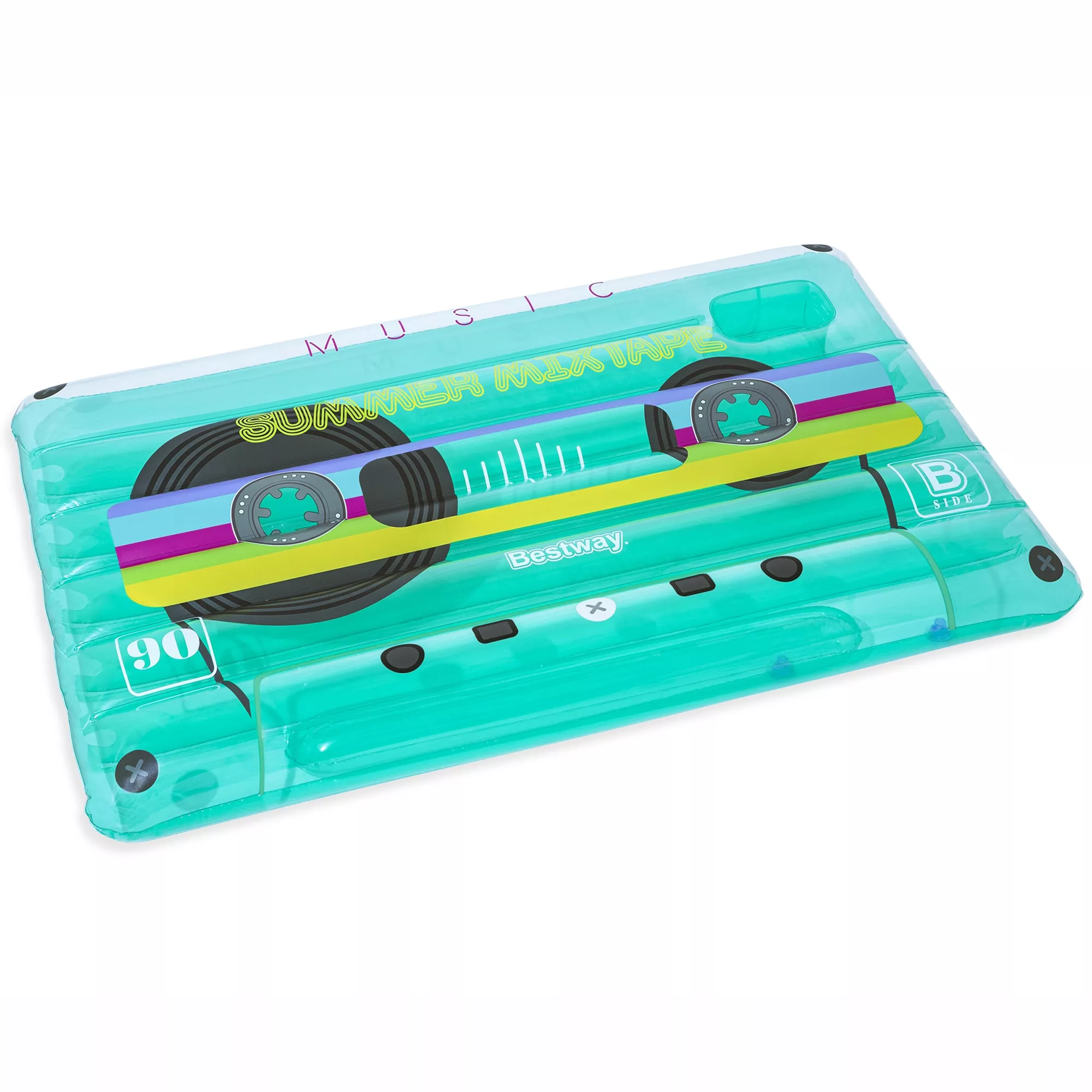 Bestway Retro Beats Multicolour Rectangular Mix Tape Inflatable Lilo 3 Bestway Retro Beats Multicolour Rectangular Mix Tape Inflatable Lilo