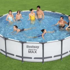 Bestway Steel Pro Max Polyvinyl Chloride (PVC) Pool (W) 5.49m X (L) 5.49m -Outdoor Garden bestway steel pro max polyvinyl chloride pvc pool w 5 49m x l 5 49m6942138983791 02i bq