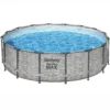 Bestway Steel Pro MAX™ Realistic Stone Print Polyvinyl Chloride (PVC) & Steel Pool (W) 4.88m X (L) 4.88m -Outdoor Garden bestway steel pro max realistic stone print polyvinyl chloride pvc steel pool w 4 88m x l 4 88m6941607311493 01c