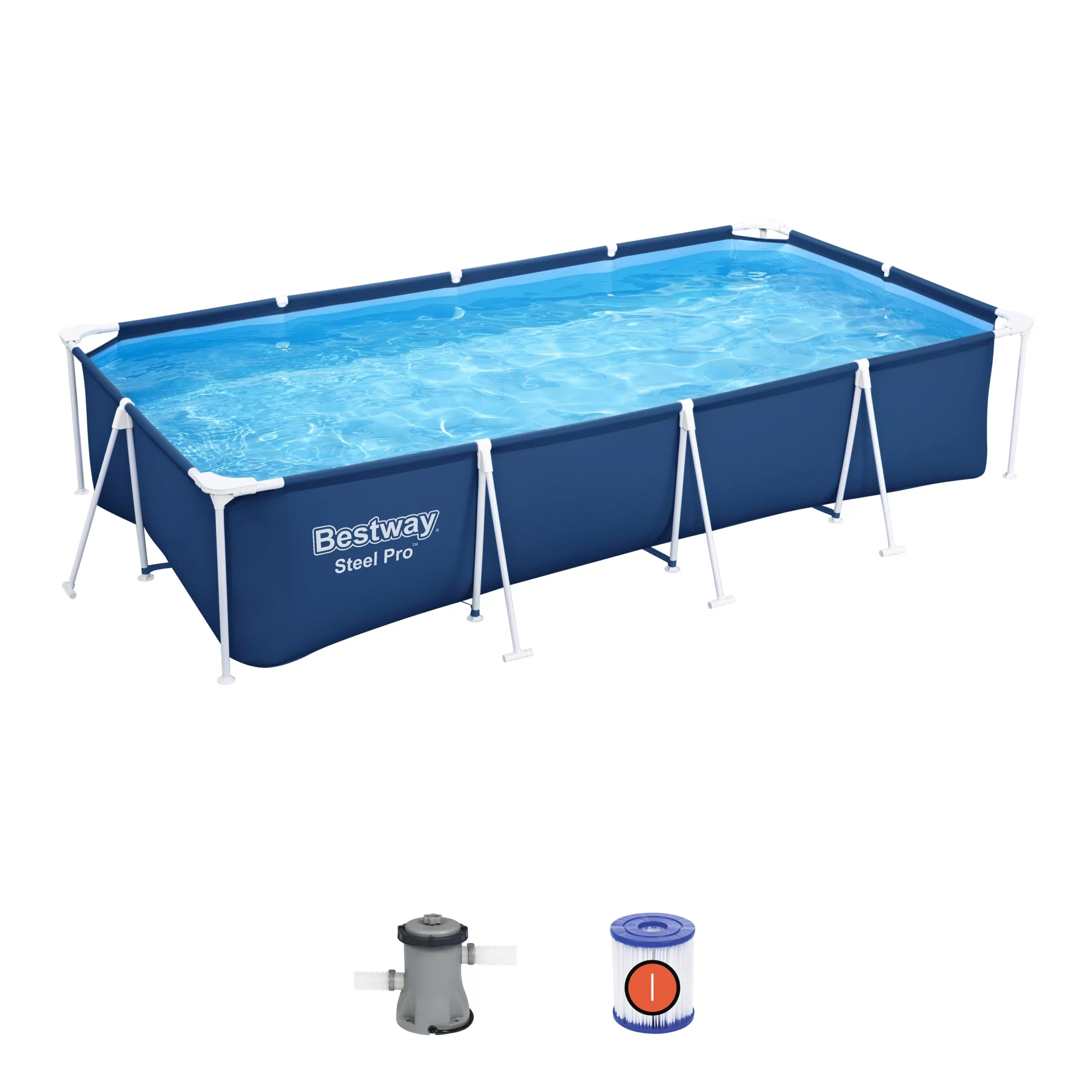 Bestway Steel Pro® Plain Polyvinyl Chloride (PVC) & Steel Pool (W) 2.11m X (L) 4m 7 Bestway Steel Pro® Plain Polyvinyl Chloride (PVC) & Steel Pool (W) 2.11m X (L) 4m - Image 5