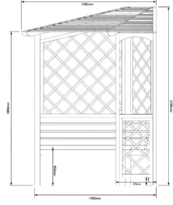 Blooma Chiltern Corner Arbour, (H)2100mm (W)1580mm (D)1580mm - Assembly Required 7 Blooma Chiltern Corner Arbour, (H)2100mm (W)1580mm (D)1580mm - Assembly Required -Outdoor Garden blooma chiltern corner arbour h 2100mm w 1580mm d 1580mm assembly required5397007007718 02t bq