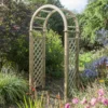Blooma Chiltern Round Top Softwood Arch -Outdoor Garden blooma chiltern round top softwood arch5397007055627 01bq