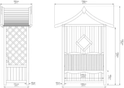 Blooma Elegant Arbour, (H)2340mm (W)1760mm (D)940mm - Assembly Service Included -Outdoor Garden blooma elegant arbour h 2340mm w 1760mm d 940mm assembly service included5397007111620 01t bq
