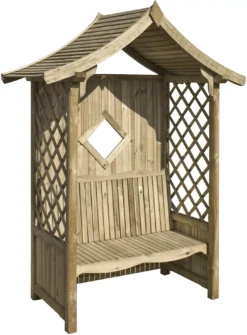 Blooma Elegant Arbour, (H)2340mm (W)1760mm (D)940mm - Assembly Service Included -Outdoor Garden blooma elegant arbour h 2340mm w 1760mm d 940mm assembly service included5397007111620 03c BQ