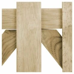 Blooma Mekong Wood Round Top Gate, (H)1m (W)1m -Outdoor Garden blooma mekong wood round top gate h 1m w 1m3663602942665 04bq