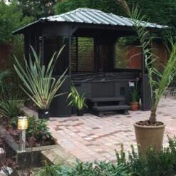 Canadian Spa Company Frazer Square Gazebo, (W)3.37m (D)3.37m - Assembly Required -Outdoor Garden canadian spa company frazer square gazebo w 3 37m d 3 37m assembly required0700697209570 01i bq