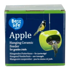 CJ Wildlife Ceramic Feeder Bird Mixes Green Apple Bird Feeder 0.5L -Outdoor Garden cj wildlife ceramic feeder bird mixes green apple bird feeder 0 5l5051054276298 05c