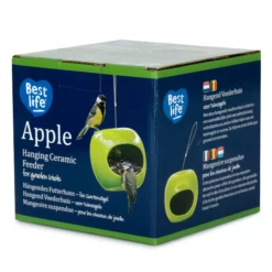 CJ Wildlife Ceramic Feeder Bird Mixes Green Apple Bird Feeder 0.5L -Outdoor Garden cj wildlife ceramic feeder bird mixes green apple bird feeder 0 5l5051054276298 06c