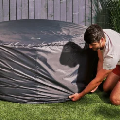 CleverSpa Grey Circular Hot Tub Cover 16 CleverSpa Grey Circular Hot Tub Cover -Outdoor Garden cleverspa grey circular hot tub cover5019008882872 02i BQ