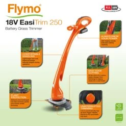 Flymo EasiTrim 250 18V 250mm Cordless Grass Trimmer -Outdoor Garden flymo easitrim 250 18v 250mm cordless grass trimmer7392930760943 01t bq