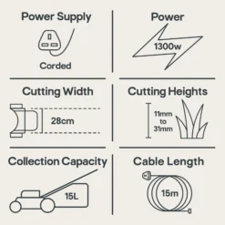 Flymo Hover Vac 270 Corded Hover Lawnmower -Outdoor Garden flymo hover vac 270 corded hover lawnmower7392930137585 01t EN bq