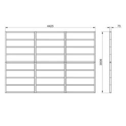 Forest 15x10 Timber Shed Base (L) 301cm X (W) 442.5cm -Outdoor Garden forest 15x10 timber shed base l 301cm x w 442 5cm5013053182208 01t bq