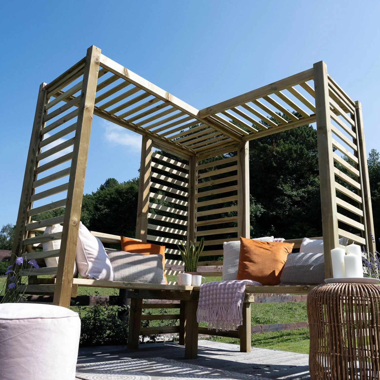 Forest Firenze Corner Arbour, (H)1970mm (W)1800mm (D)1800mm - Assembly Required 15 Forest Firenze Corner Arbour, (H)1970mm (W)1800mm (D)1800mm - Assembly Required - Image 13
