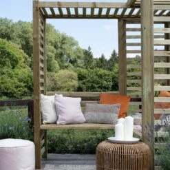 Forest Firenze Corner Arbour, (H)1970mm (W)1800mm (D)1800mm - Assembly Required 24 Forest Firenze Corner Arbour, (H)1970mm (W)1800mm (D)1800mm - Assembly Required -Outdoor Garden forest firenze corner arbour h 1970mm w 1800mm d 1800mm assembly required5013053185049 40c bq