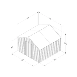 Forest Garden 10x10 Apex Dip Treated Shiplap Wooden Shed With Floor -Outdoor Garden forest garden 10x10 apex dip treated shiplap wooden shed with floor5013053192931 02t