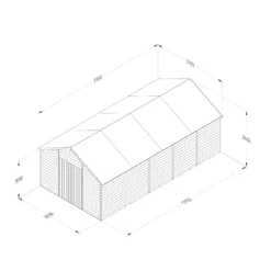 Forest Garden 10x20 Apex Pressure Treated Overlap Wooden Shed With Floor - Assembly Service Included -Outdoor Garden forest garden 10x20 apex pressure treated overlap wooden shed with floor assembly service included5013053192825 01t