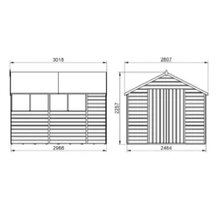 Forest Garden 12x8 Ft Apex Shiplap Wooden 2 Door 6 Windows Shed With Floor -Outdoor Garden forest garden 12x8 ft apex shiplap wooden 2 door 6 windows shed with floor5013053178843 04t bq