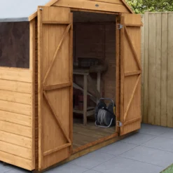 Forest Garden 12x8 Ft Apex Shiplap Wooden 2 Door 6 Windows Shed With Floor -Outdoor Garden forest garden 12x8 ft apex shiplap wooden 2 door 6 windows shed with floor5013053178843 05i bq