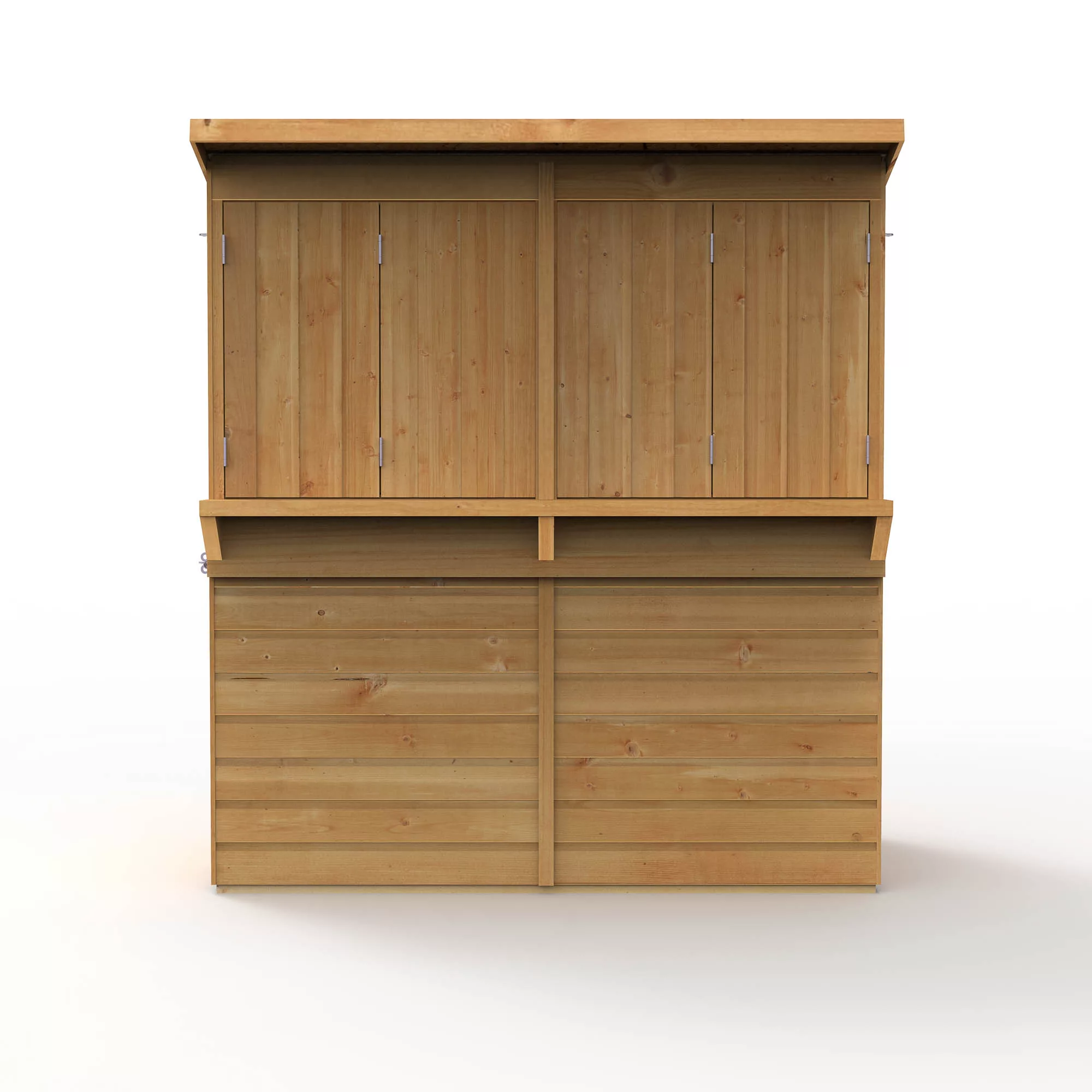 Forest Garden 6x3 Ft Pent Shiplap Garden Bar With Single Door 5 Forest Garden 6x3 Ft Pent Shiplap Garden Bar With Single Door - Image 3