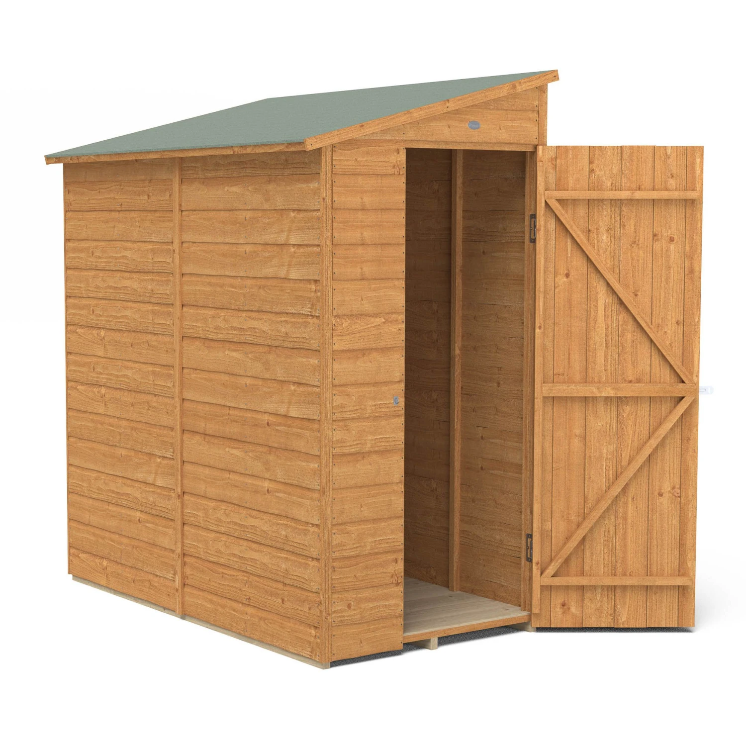 Forest Garden 6x3 Ft Pent Shiplap Wooden Shed With Floor - Assembly Service Included 8 Forest Garden 6x3 Ft Pent Shiplap Wooden Shed With Floor - Assembly Service Included - Image 6