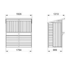 Forest Garden 6x3 Pent Dip Treated Shiplap Wooden Shed With Floor - Assembly Service Included -Outdoor Garden forest garden 6x3 pent dip treated shiplap wooden shed with floor assembly service included5013053184073 01t