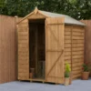 Forest Garden 6x4 Apex Dip Treated Overlap Wooden Shed With Floor -Outdoor Garden forest garden 6x4 apex dip treated overlap wooden shed with floor5013053176795 01i bq