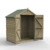 Forest Garden 6x4 Apex Pressure Treated Overlap Wooden Shed With Floor - Assembly Service Included -Outdoor Garden forest garden 6x4 apex pressure treated overlap wooden shed with floor assembly service included5013053192122 01c