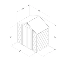 Forest Garden 6x4 Apex Pressure Treated Overlap Wooden Shed With Floor - Assembly Service Included -Outdoor Garden forest garden 6x4 apex pressure treated overlap wooden shed with floor assembly service included5013053192122 01t